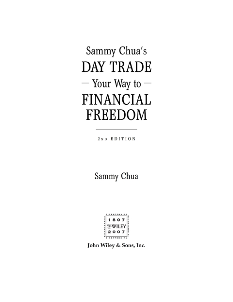Cover image for book Sammy Chua's Day Trade Your Way to Financial Freedom