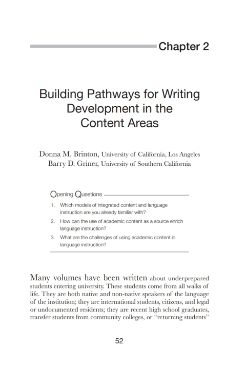 Cover image for book Building Pathways for Writing Development in the Content Areas