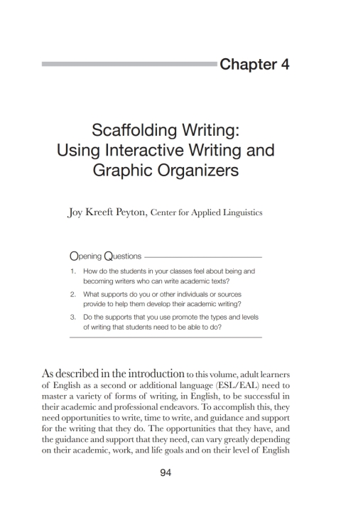 Cover image for book Scaffolding Writing: Using Interactive Writing and Graphic Organizers