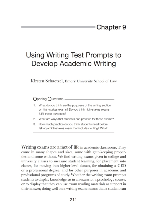 Cover image for book Using Writing Test Prompts to Develop Academic Writing