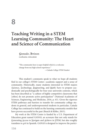 Teaching Writing in a STEM Learning Community: The Heart and Science of Communication