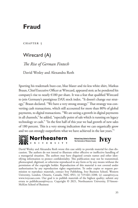 Cover image for book A Casebook on Corporate Renewal, Ch. 5 - Wirecard (A) The Rise of German Fintech