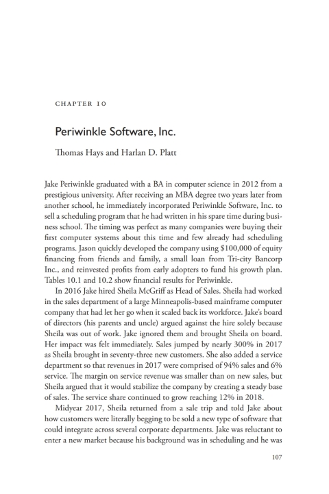 Cover image for book A Casebook on Corporate Renewal, Ch. 10 - Periwinkle Software