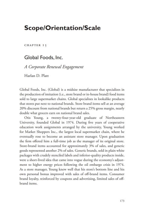 Cover image for book A Casebook on Corporate Renewal, Ch. 15 - Global Foods, Inc - A Corporate Renewal Engagement