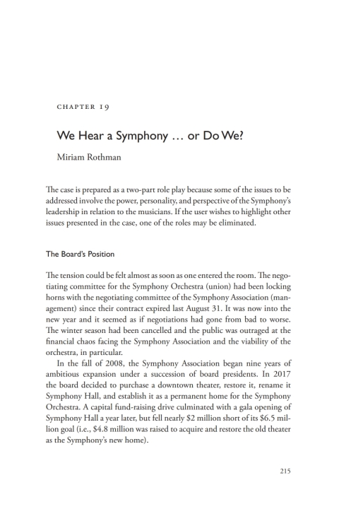 Cover image for book A Casebook on Corporate Renewal, Ch. 19 - We Hear a Symphony . . . or Do We?