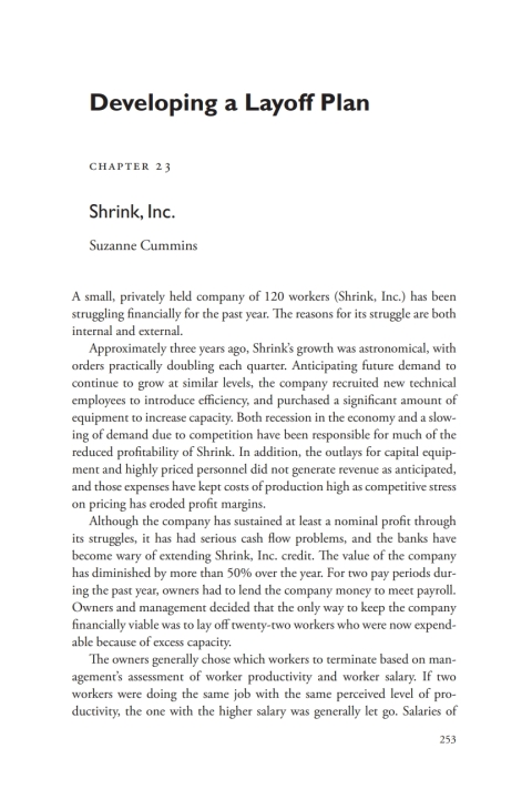 Cover image for book A Casebook on Corporate Renewal, Ch. 23 - Shrink, Inc.