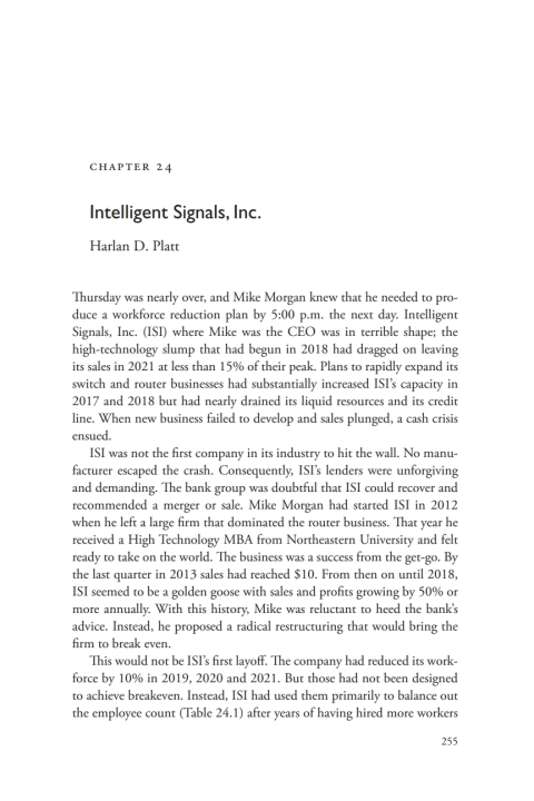Cover image for book A Casebook on Corporate Renewal, Ch. 24 - Intelligent Signals, Inc.