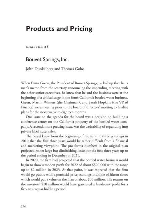 Cover image for book A Casebook on Corporate Renewal, Ch. 28 - Bouvet Springs, Inc.