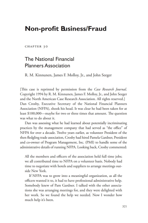 Cover image for book A Casebook on Corporate Renewal, Ch. 30 - The National Financial Planners Association
