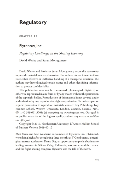 Cover image for book A Casebook on Corporate Renewal, Ch. 32 - Flytenow, Inc.