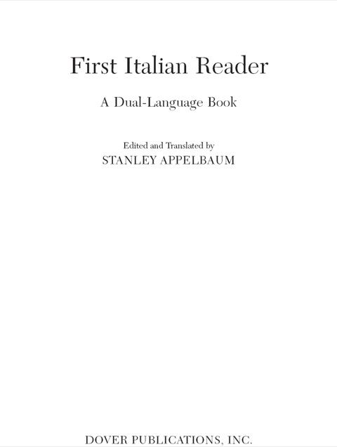 Cover image for book First Italian Reader