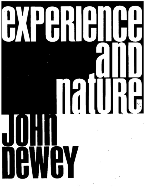 Cover image for book Experience and Nature