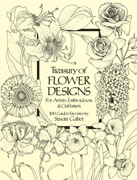 Cover image for book Treasury of Flower Designs for Artists, Embroiderers and Craftsmen