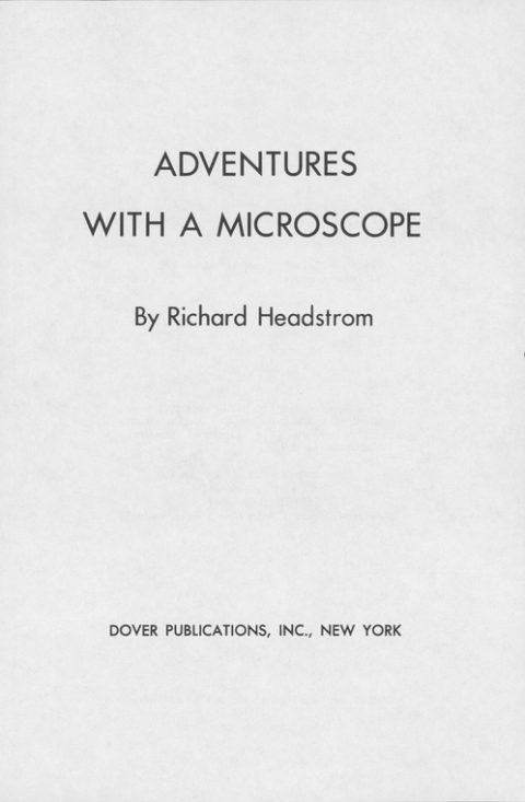 Cover image for book Adventures with a Microscope