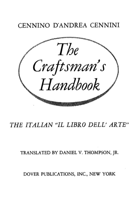 Cover image for book The Craftsman's Handbook