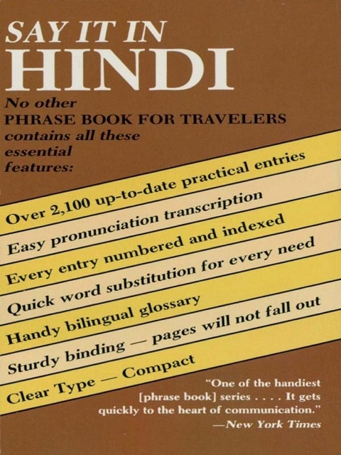 Cover image for book Say It in Hindi