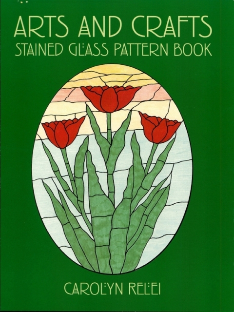 Cover image for book Arts and Crafts Stained Glass Pattern Book