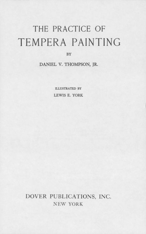 Cover image for book The Practice of Tempera Painting