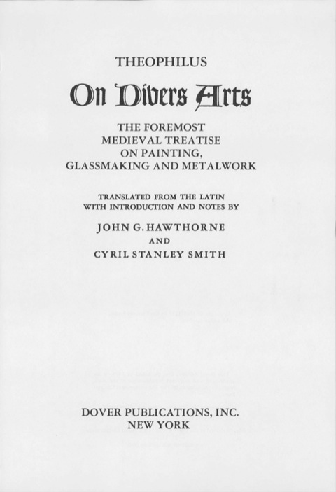 Cover image for book On Divers Arts
