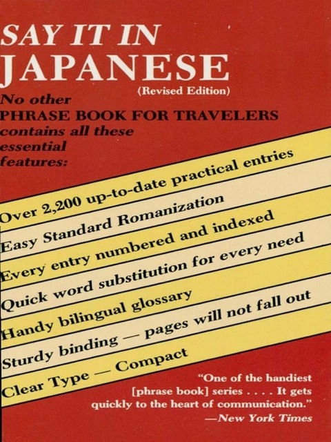 Cover image for book Say It in Japanese