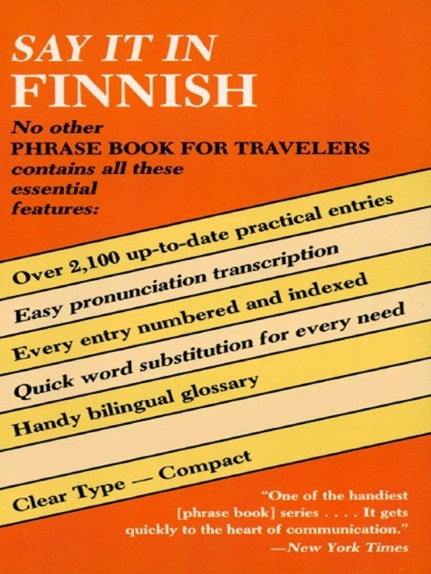 Cover image for book Say It in Finnish