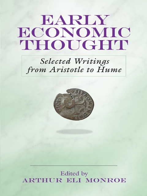 Cover image for book Early Economic Thought