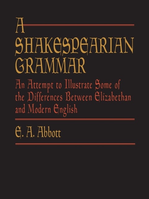 Cover image for book A Shakespearian Grammar