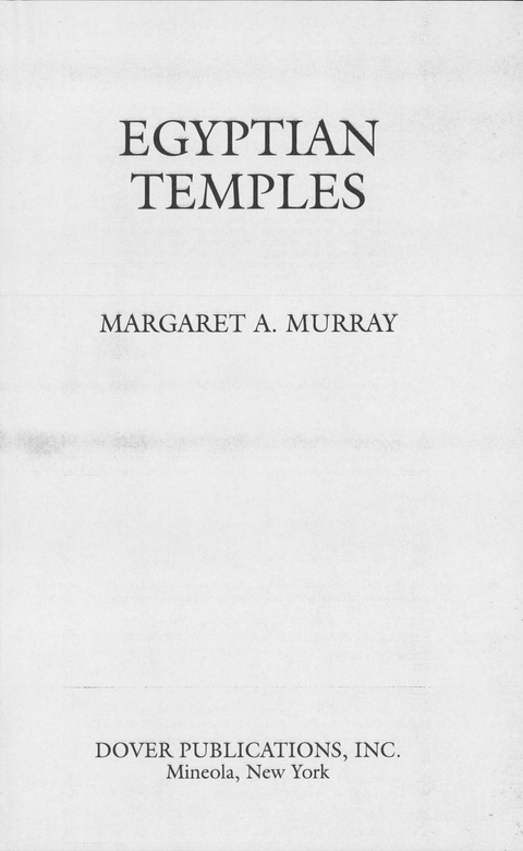 Cover image for book Egyptian Temples