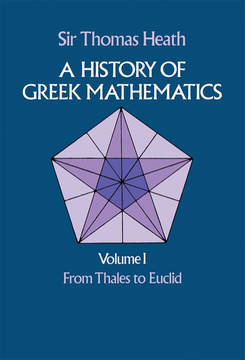 Cover image for book A History of Greek Mathematics, Volume I