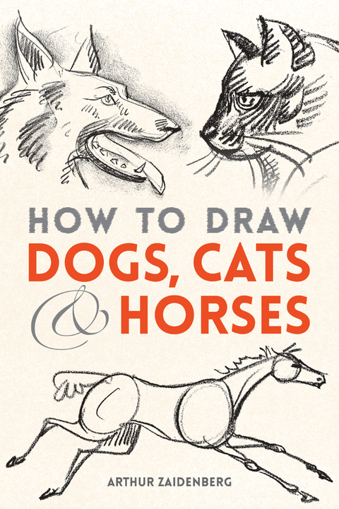Cover image for book How to Draw Dogs, Cats and Horses