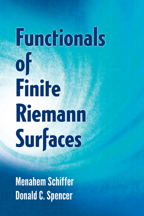 Cover image for book Functionals of Finite Riemann Surfaces