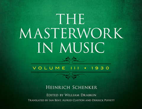 Cover image for book The Masterwork in Music: Volume III, 1930