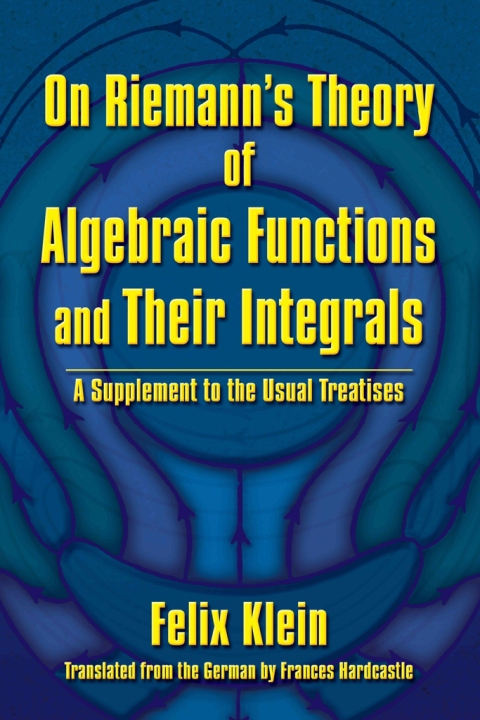 Cover image for book On Riemann's Theory of Algebraic Functions and Their Integrals