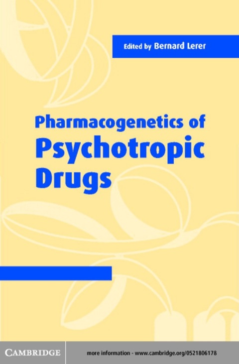 Cover image for book Pharmacogenetics of Psychotropic Drugs