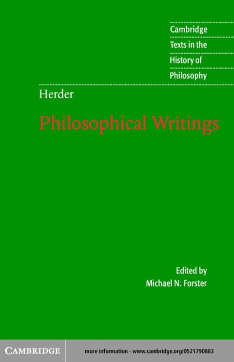 Cover image for book Herder: Philosophical Writings