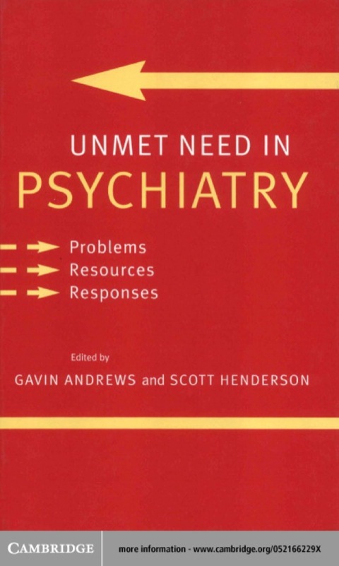 Cover image for book Unmet Need in Psychiatry