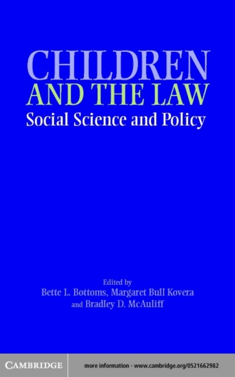 Cover image for book Children, Social Science, and the Law
