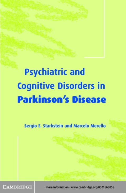Cover image for book Psychiatric and Cognitive Disorders in Parkinson's Disease
