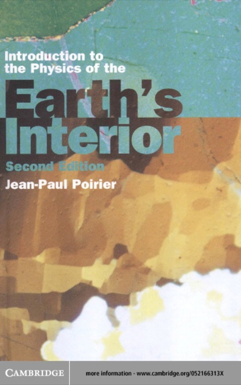 Cover image for book Introduction to the Physics of the Earth's Interior