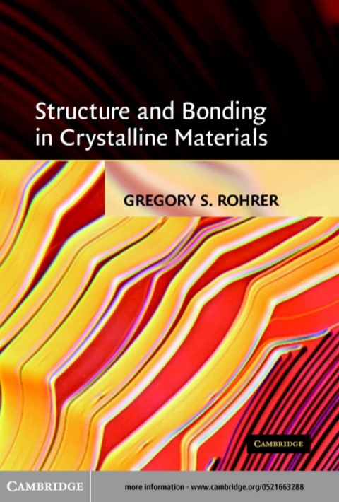 Cover image for book Structure and Bonding in Crystalline Materials