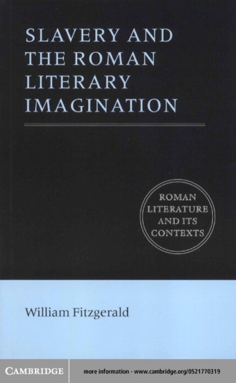 Cover image for book Slavery and the Roman Literary Imagination