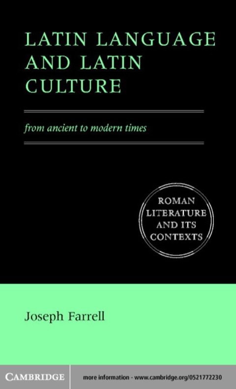 Cover image for book Latin Language and Latin Culture