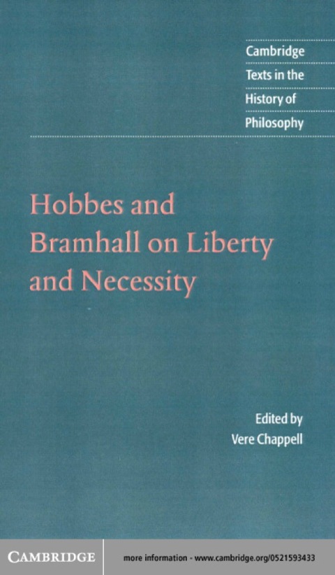 Cover image for book Hobbes and Bramhall on Liberty and Necessity