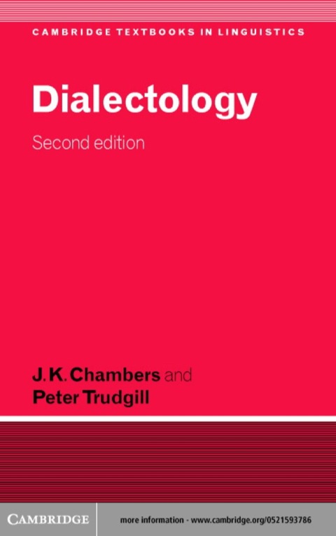 Cover image for book Dialectology