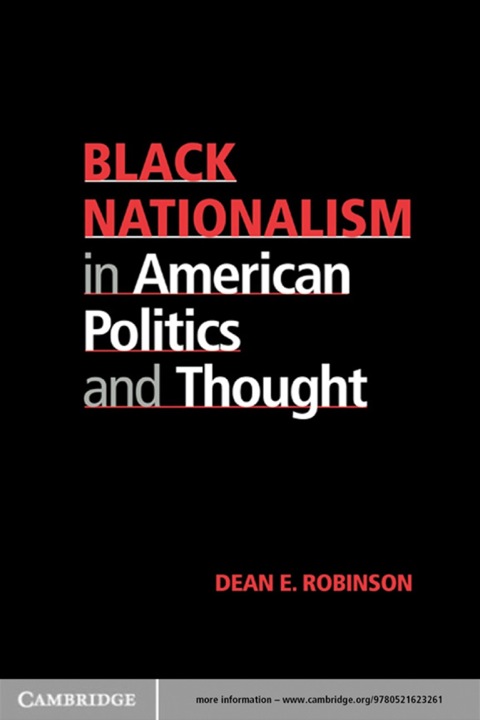 Cover image for book Black Nationalism in American Politics and Thought