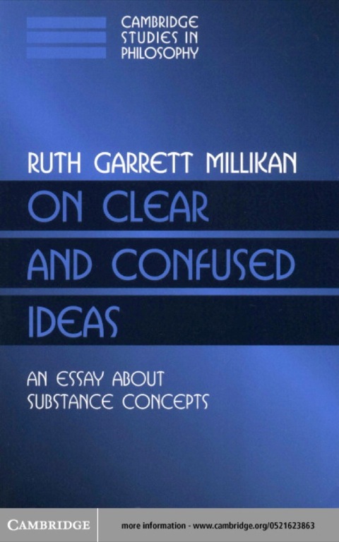 Cover image for book On Clear and Confused Ideas