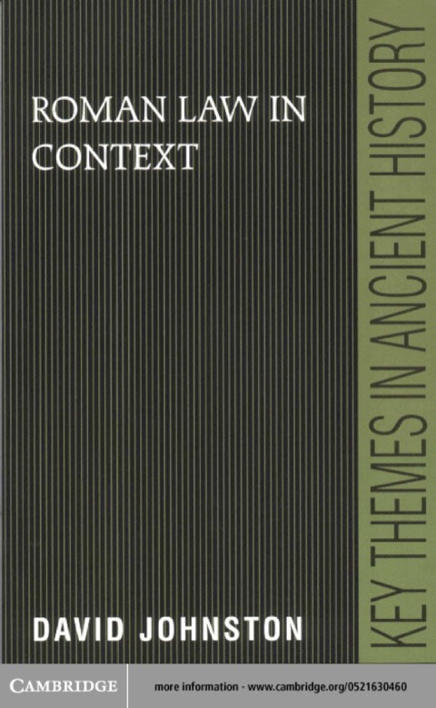 Cover image for book Roman Law in Context