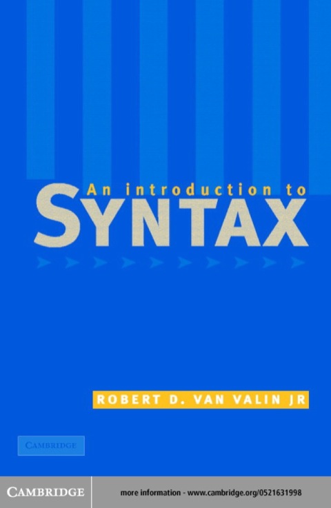 Cover image for book An Introduction to Syntax