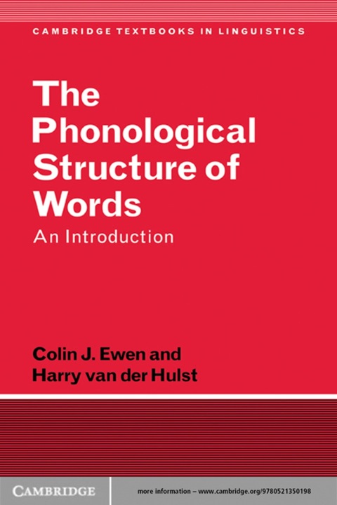 Cover image for book The Phonological Structure of Words
