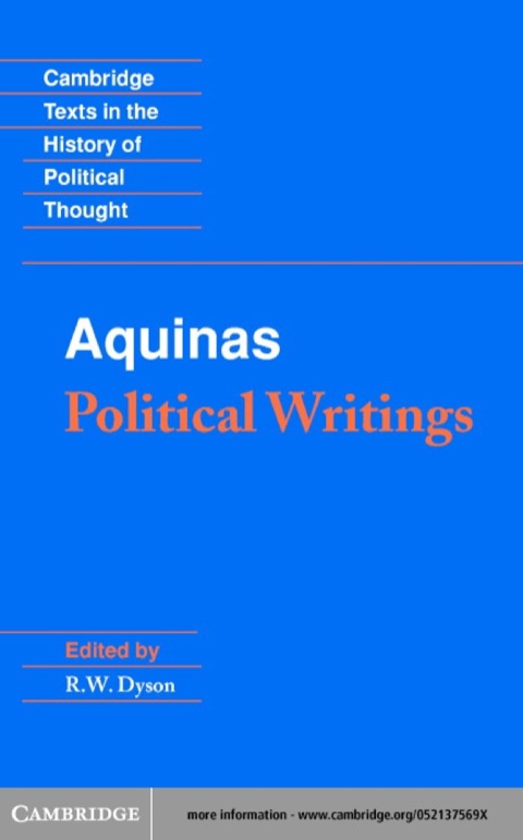 Cover image for book Aquinas: Political Writings